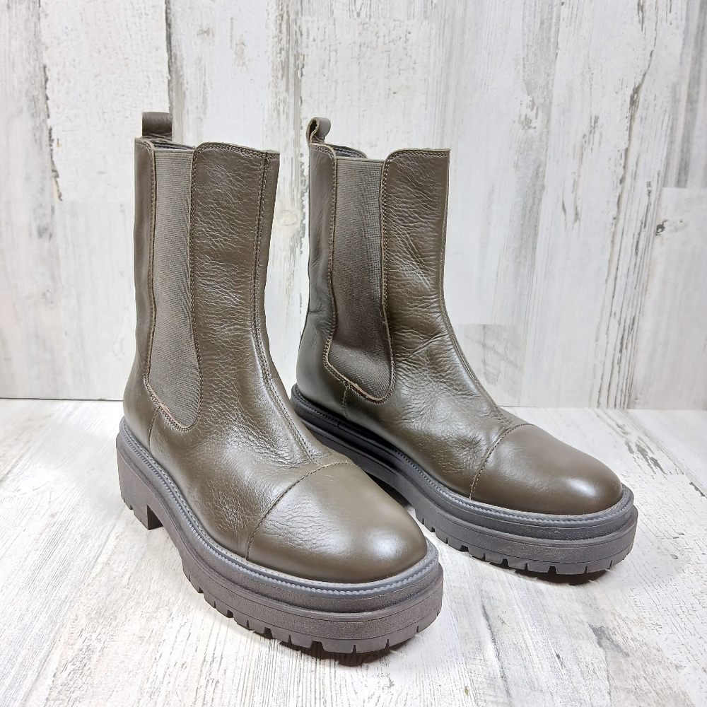 Sam Edelman Wellington Women's Brown Lug Sole Ankle Boots #1116 - Picture 5 of 11